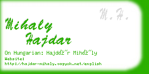 mihaly hajdar business card